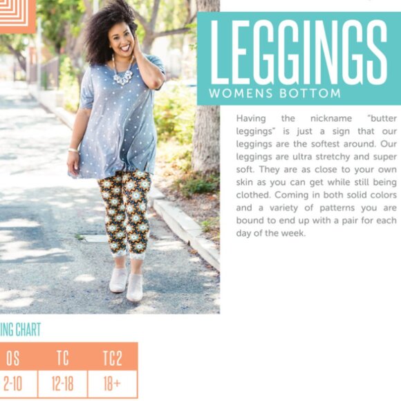 Lularoe Leggings Modern Hue Print ONE SIZE 2-10 NEW! - Picture 12 of 13